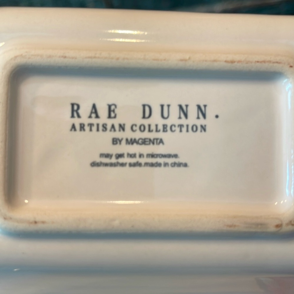 Rae Dunn Let’s Eat Double Candy Dish Condiment Platter Plate - Picture 6 of 6